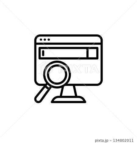 Search Engine vector icon. Coding and programming icon line style. perfect use for logo, presentation, website, and more. Modern icon design outline style 134802011
