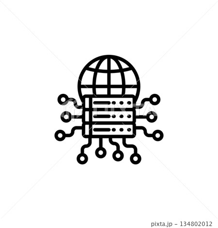 Hosting vector icon. Coding and programming icon line style. perfect use for logo, presentation, website, and more. Modern icon design outline style Hosting vector icon. Coding and programming icon line style. perfect use for logo, presentation, website, and more. Modern icon design outline style 134802012