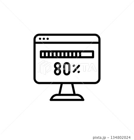 Loading Screen vector icon. Coding and programming icon line style. perfect use for logo, presentation, website, and more. Modern icon design outline style 134802024