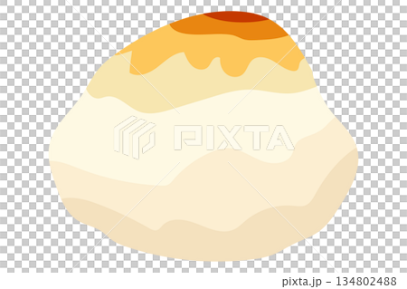 烤麻糬插圖 | 新年期間食用的日本麻糬料理的象徵性材料 134802488