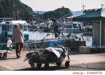 [雑賀崎アマルフィ]日本のアマルフィと呼ばれるノスタルジックな雰囲気の港町の風景 134804770