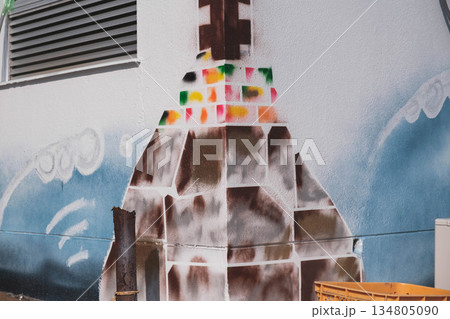 [雑賀崎アマルフィ]可愛らしいペイントが描かれた風景 134805090