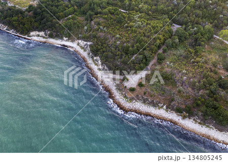 coastline and calm sea 134805245