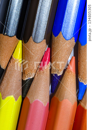 Set of colored pastel pencils Set of colored pastel pencils 134805305