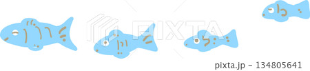 小さな魚のシンプルイラスト 小さな魚のシンプルイラスト 134805641
