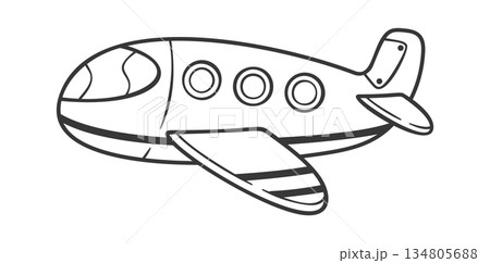 Cute passenger airliner doodle plane Cute passenger airliner doodle plane 134805688