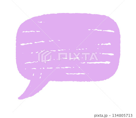 Rectangular shaped crayon speech bubble Rectangular shaped crayon speech bubble 134805713