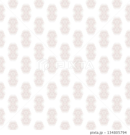green and red abstract geometric seamless ethnic pattern background, repeatable motif for fabric and wallpaper design illustration 134805794