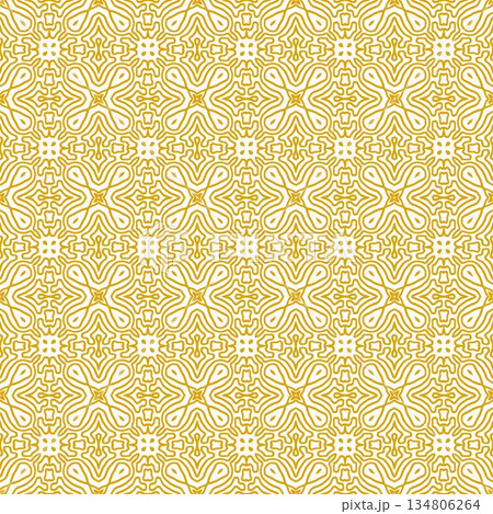 yellow and white abstract geometric seamless pattern background, repeatable motif for fabric and wallpaper design illustration yellow and white abstract geometric seamless pattern background, repeatable motif for fabric and wallpaper design illustration 134806264