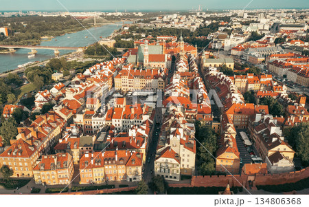 Old city in Warsaw, travel destinations European concept 134806368