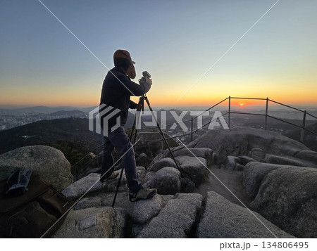 mountain landscape in winter 134806495