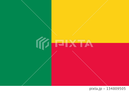 Flag of the Kingdom of Benin is a sign symbol. National symbol of Benin. 134809505