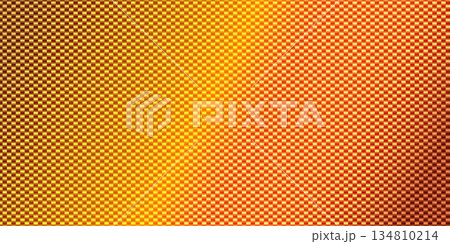 Vibrant Woven Checkered Pattern Background with Horizontal Yellow-Red Gradient. 134810214