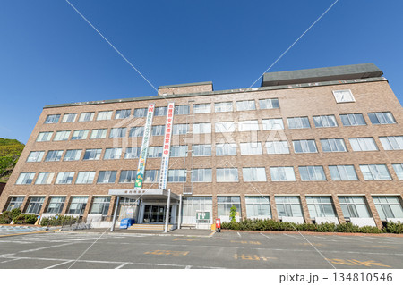 北海道稚内市 晴天の稚内市役所 北海道稚内市 晴天の稚内市役所 134810546