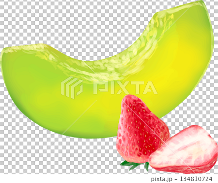 優質甜瓜和草莓 134810724
