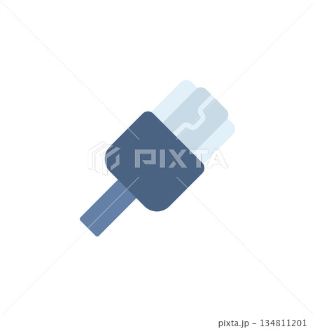 hdmi cable vector icon flat style. perfect use for logo, presentation, website, and more. modern icon design color style 134811201