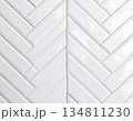 White Chevron Tile Pattern Wall 134811230