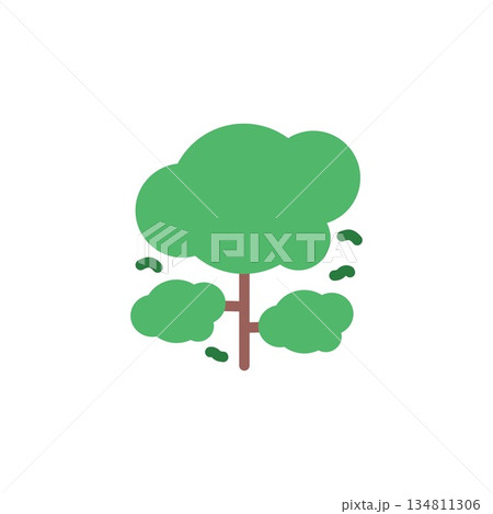 tree vector icon flat style. perfect use for logo, presentation, website, and more. simple modern icon design flat style 134811306