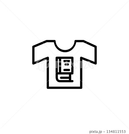course shirt icon. Online Learning icon. Perfect for application, web, logo and presentation template. icon design line style course shirt icon. Online Learning icon. Perfect for application, web, logo and presentation template. icon design line style 134811553