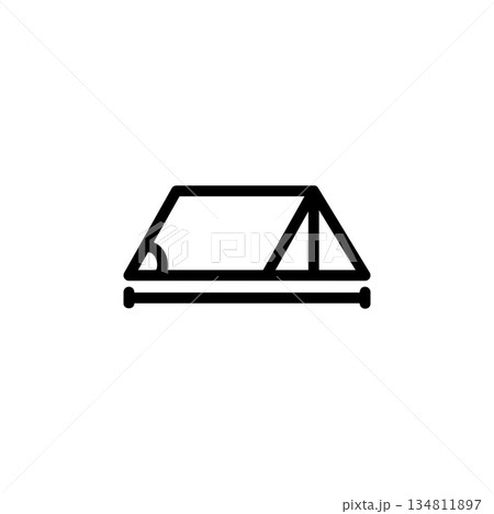 trapezoid and mathematics icon. Perfect for application, web, logo, game and presentation template. icon design line style trapezoid and mathematics icon. Perfect for application, web, logo, game and presentation template. icon design line style 134811897
