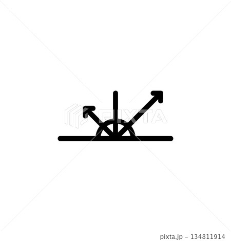 corner and mathematics icon. Perfect for application, web, logo, game and presentation template. icon design line style 134811914