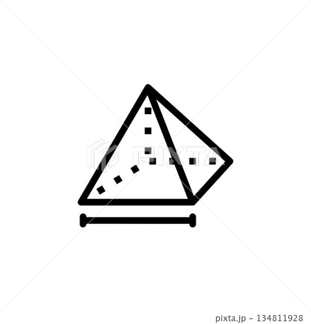 pyramid, geometry and mathematics icon. Perfect...のイラスト素材 [134811928 ...