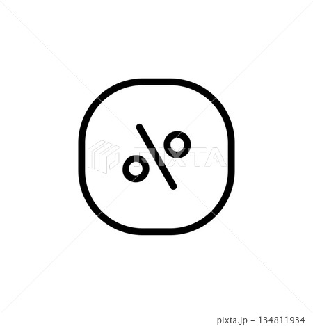 percent, finance and mathematics icon. Perfect for application, web, logo, game and presentation template. icon design line style 134811934