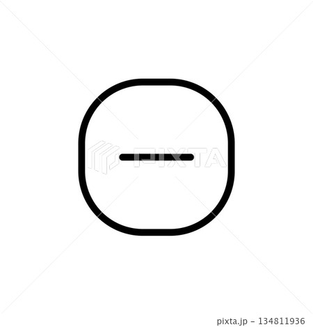delete, minus, remove, subtraction and mathematics icon. Perfect for application, web, logo, game and presentation template. icon design line style 134811936