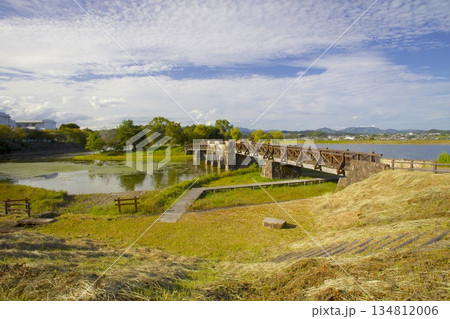 加西市王子皿池親水公園の眼鏡橋(善防池橋) 加西市王子皿池親水公園の眼鏡橋(善防池橋) 134812006