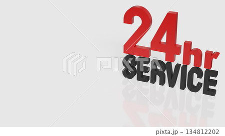 Twenty Four Hour Customer Support Service Concept 3d render. 134812202
