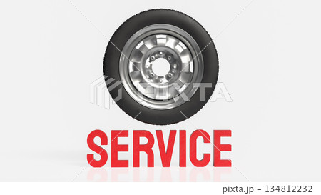 Professional Automotive Service and Vehicle Maintenance Concept 3d render. 134812232