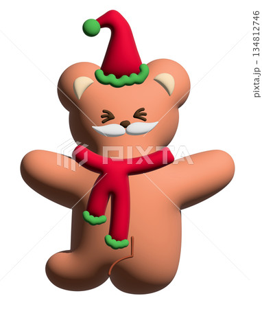 Cute inflated 3D illustration of teddy bear wearing Santa beard for Christmas model, festive winter season, sticker, animal, zoo, souvenir shop, cartoon character, standee, patch, brooch, mascot Cute inflated 3D illustration of teddy bear wearing Santa beard for Christmas model, festive winter season, sticker, animal, zoo, souvenir shop, cartoon character, standee, patch, brooch, mascot 134812746