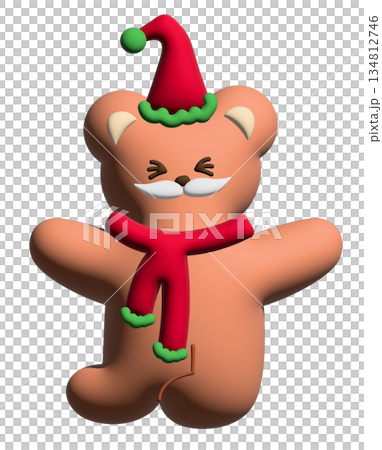 Cute inflated 3D illustration of teddy bear wearing Santa beard for Christmas model, festive winter season, sticker, animal, zoo, souvenir shop, cartoon character, standee, patch, brooch, mascot Cute inflated 3D illustration of teddy bear wearing Santa beard for Christmas model, festive winter season, sticker, animal, zoo, souvenir shop, cartoon character, standee, patch, brooch, mascot 134812746