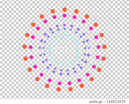 Colorful fireworks dots Colorful fireworks dots 134813075