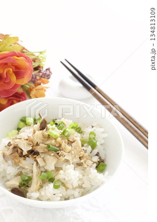 焼きサバのほぐし身ふりかけご飯 134813109