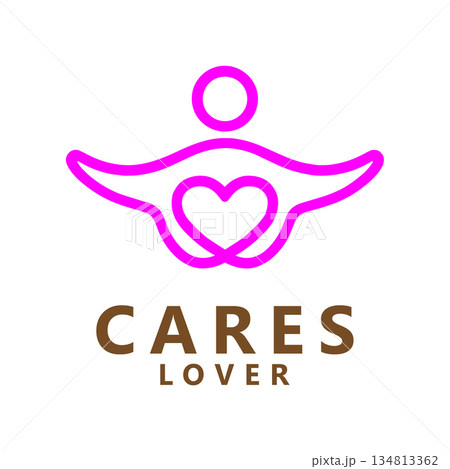 Cares Lover Heart Logo Vector Design Cares Lover Heart Logo Vector Design 134813362