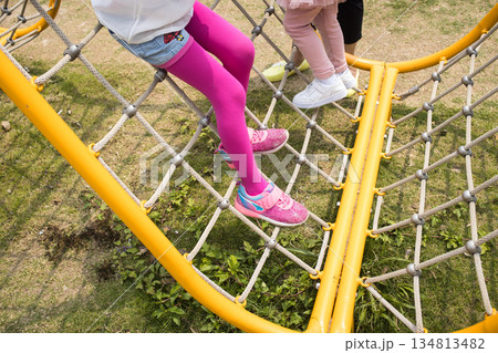 girl on a playground girl on a playground 134813482