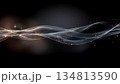 漆黒に浮かぶ流光粒のラグジュアリー背景 134813590