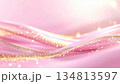 ピンクゴールド流光粒のブライダル背景 134813597