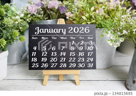 January 2026 annual monthly desk calendar for planning and management January 2026 annual monthly desk calendar for planning and management 134813695