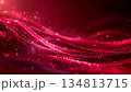 ルビーレッドの流光粒が輝く高級背景素材 134813715