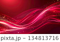 ルビーレッドの流光粒が輝く高級背景素材 134813716