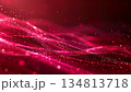 ルビーレッドの流光粒が輝く高級背景素材 134813718