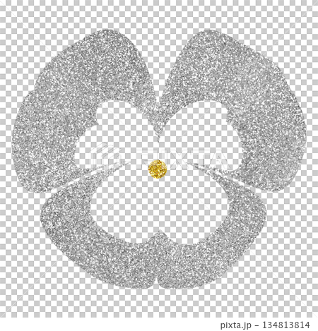 手繪花卉插圖素材,金銀 手繪花卉插圖素材,金銀 134813814