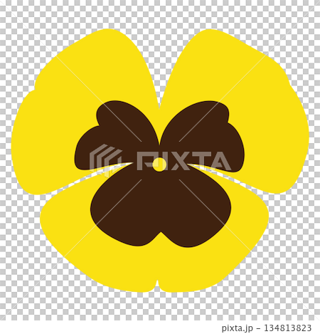 イラスト素材　手描き　花 134813823