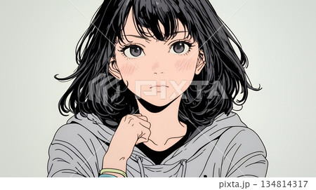 肩をすくめて困惑・諦めの仕草をしている若い女性