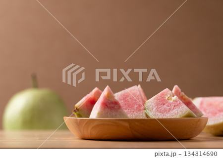 Sliced guava ready to eating, Tropical fruit high vitamin C 134814690