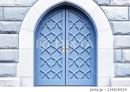 Joyful Regency inspired bride and groom share a moment of laughter as they stroll towards the chateau, surrounded by love and elegance 134816014
