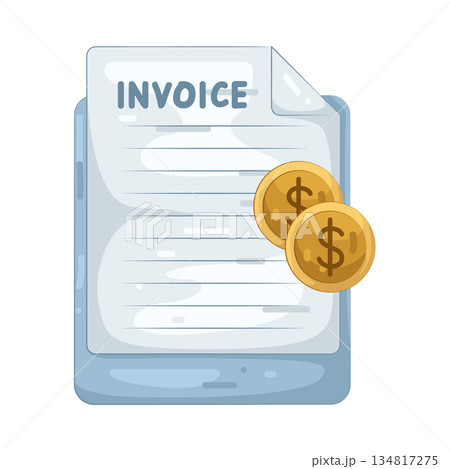 Illustration of invoice Illustration of invoice 134817275