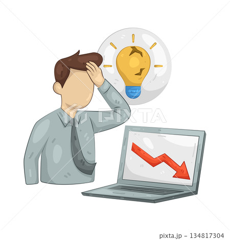 Illustration of business failure Illustration of business failure 134817304